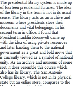 US Presidential Libraries